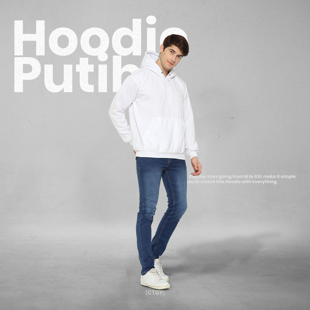 Cottonology Plain Hoodie Putih