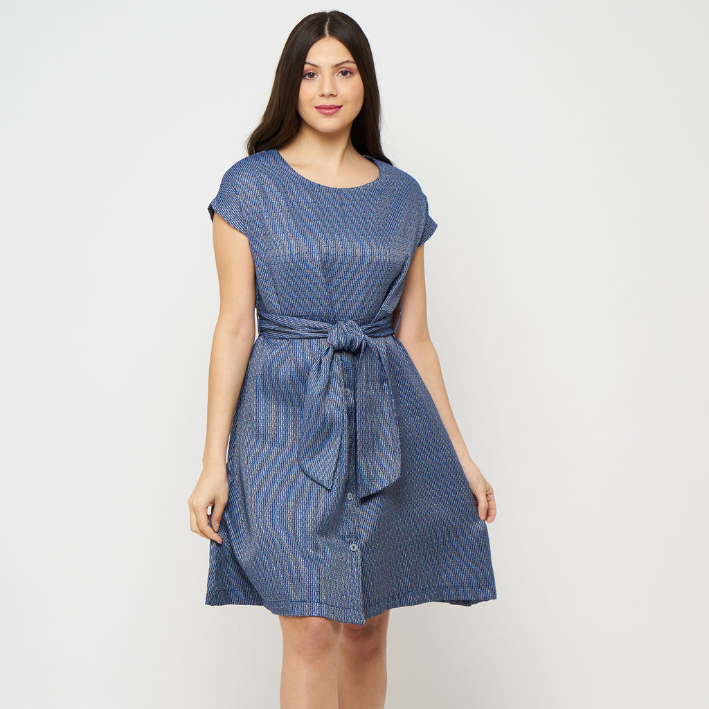 Elegant Midi Dress Blue