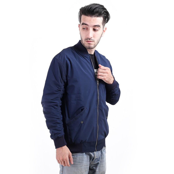 Jaket Bomber Pria Navy