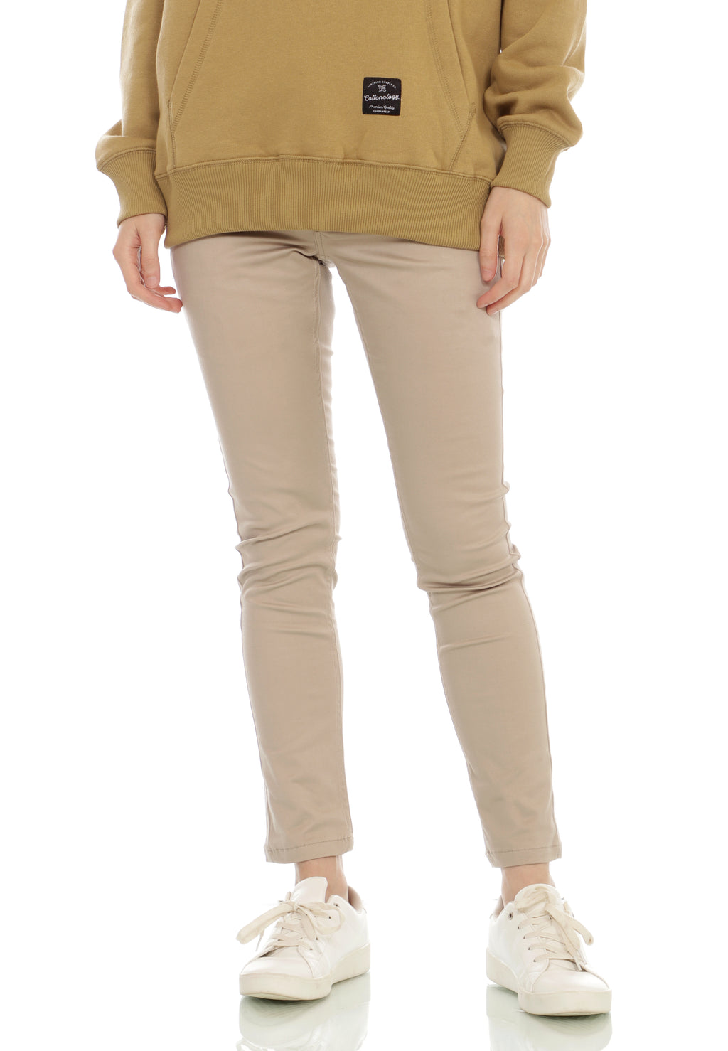 COTTONOLOGY CELANA CHINO CREAM - WANITA