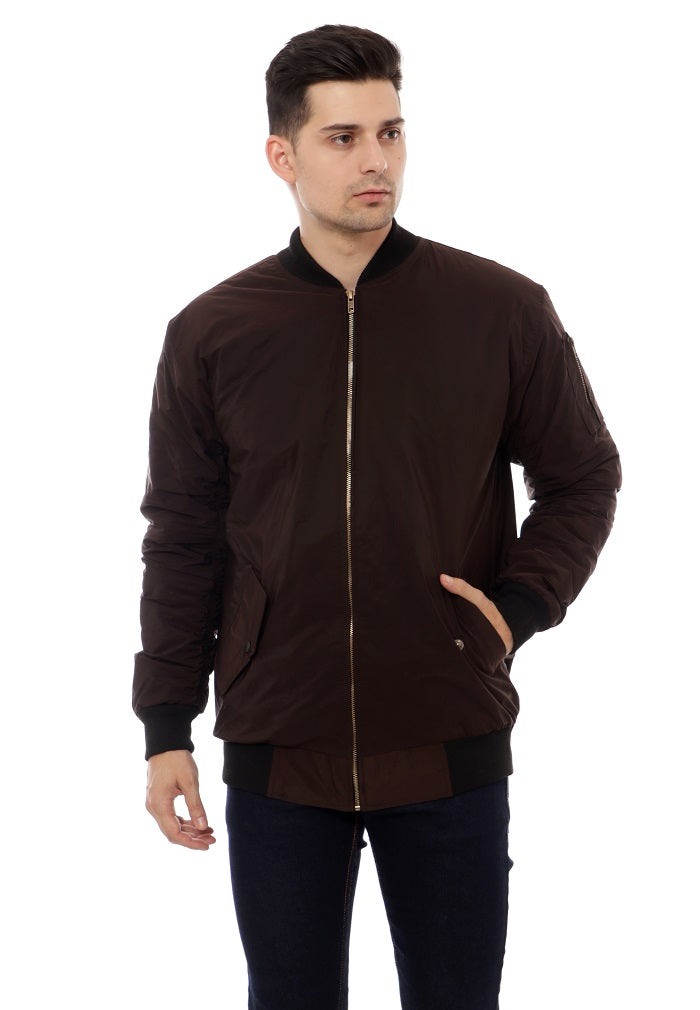 Jaket Bomber Pria Coklat