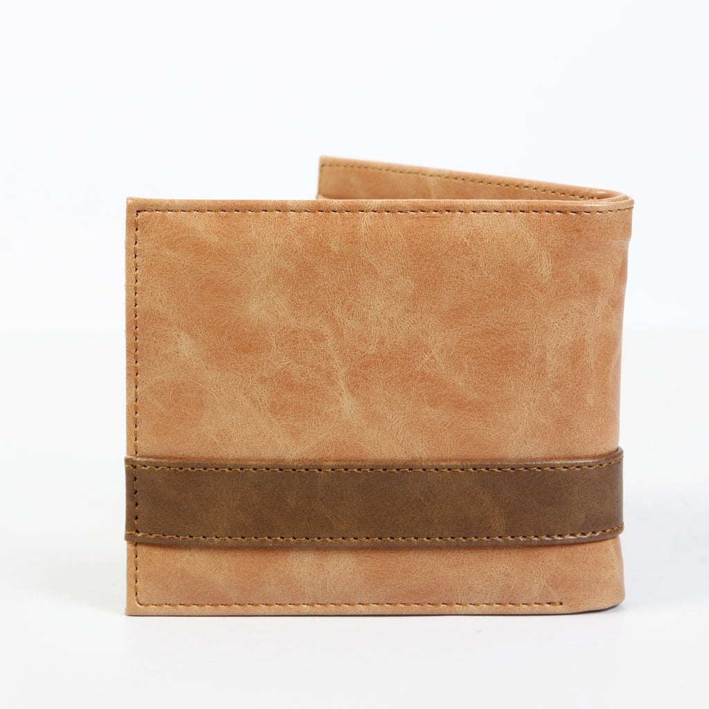 COTTONOLOGY STRIPED WALLET TAN